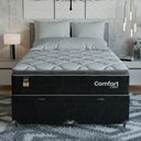 Ver mais imagens de Cama Box Baú Casal Bipartido Colchão Comfort Class Pillowtop Preto/suede Preto
