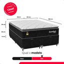Ver imagem 4 de Cama Box Baú Casal Bipartido Colchão Comfort Class Pillowtop Preto/suede Preto