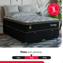 Ver imagem 5 de Cama Box Baú Casal Bipartido Colchão Comfort Class Pillowtop Preto/suede Preto