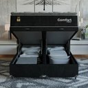 Ver imagem 6 de Cama Box Baú Casal Bipartido Colchão Comfort Class Pillowtop Preto/suede Preto