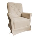 Ver imagem 2 de Poltrona de Amamentação Balanço e Puff Ana Alice Veludo Bege