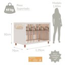 Ver imagem 3 de Quarto de Bebê Completo em MDF Aurora Bege Areia/Jequitibá