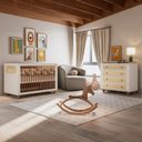 Ver imagem 1 de Quarto de Bebê Completo em MDF Aurora Bege Areia/Jequitibá
