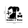 Adesivo Banho e Tosa Silhueta Cachorro Parede Porta Patinha Kanto Store Adesivo de Parede Branco - 2