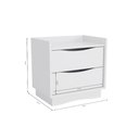 Ver imagem 3 de Mesa de Cabeceira 54cm com 2 Gavetas M261 Kappesberg - Branco