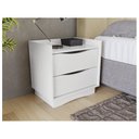 Ver imagem 4 de Mesa de Cabeceira 54cm com 2 Gavetas M261 Kappesberg - Branco