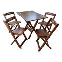 Ver imagem 6 de Kit 4 Conjuntos Mesa Dobrável Madeira 110x70 com 4 Cadeiras Personalizada Jack Imbuia - Cor: Marrom