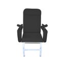 Ver imagem 3 de Poltrona Cadeira Hospitalar Fixa Coleta Braço Lateral Luxo Preta