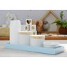 Kit Higiene Bebê Moderno Porcelanas Bandeja Mdf Maternidade Térmica K013 - Azul - 5