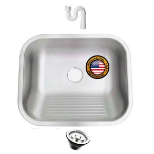 Tanque Inox 50x40 Grande 304 Fosco- Sobrepor-embutir+válv