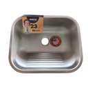 Ver imagem 3 de Tanque Inox 50x40 Grande 304 Fosco- Sobrepor-embutir+válv