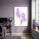 Ver imagem 1 de Quadro Decorativo Lavanda Clara - 70x50cm Mold Branca