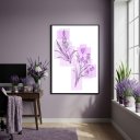 Ver imagem 2 de Quadro Decorativo Lavanda Clara - 70x50cm Mold Branca