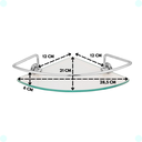 Ver imagem 2 de Kit 2 Suporte Prateleira Porta Shampoo Canto Banheiro Vidro Único