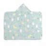 Toalha C/capuz Bercinho Estampada C/forro Fralda 70cmx90cm Pct C/01un //ceu Estrelado Verde - 1
