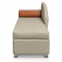 Ver imagem 7 de Sofá Cama Solteiro 1 Lugar com Baú Divã Bouclê Multifuncional Divã Quarto Hóspedes 195cm:Bouclê Bege