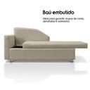 Ver mais imagens de Sofá Cama Solteiro 1 Lugar com Baú Divã Bouclê Multifuncional Divã Quarto Hóspedes 195cm:Bouclê Bege
