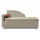 Ver imagem 4 de Sofá Cama Solteiro 1 Lugar com Baú Divã Bouclê Multifuncional Divã Quarto Hóspedes 195cm:Bouclê Bege