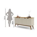 Ver imagem 6 de Buffet 4 Portas Prism 1,60m Cinamomo / Off White - Patrimar