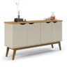 Buffet 4 Portas Prism 1,60m Cinamomo / Off White - Patrimar - 2