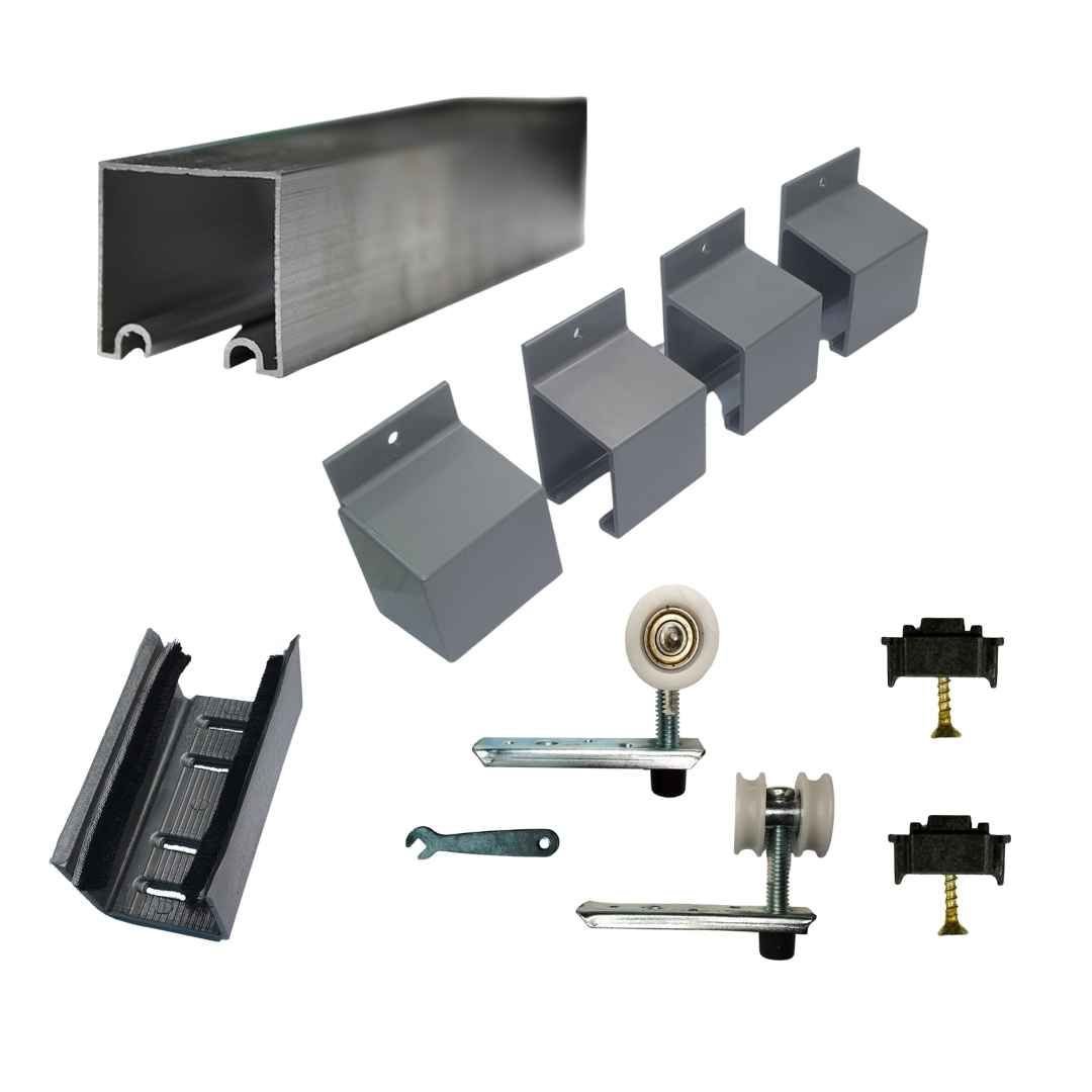Porta de Correr P/ Verniz 210x70 com Kit Alumínio - 5