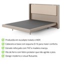 Ver imagem 2 de Cama Casal Flutuante Viena Design Elegante em MDF-MDP Bege Jasper Móveis