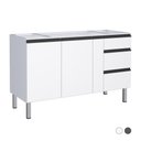 Ver imagem 5 de Gabinete de Cozinha para Pia 160 em Aço Gaia 2 Portas Branco - Cozimax