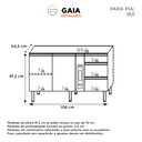 Ver imagem 7 de Gabinete de Cozinha para Pia 160 em Aço Gaia 2 Portas Branco - Cozimax