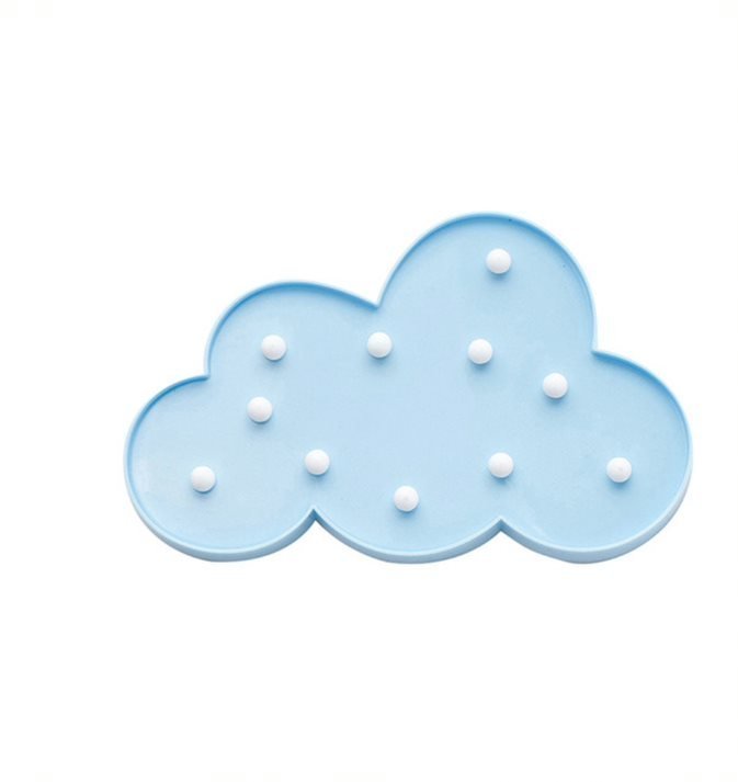 Luminária Led Nuvem Azul Decorativa Letreiro Luminoso Decoração Festa