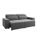 Ver imagem 2 de Estofado 3 Lugares Jersey Cinza - Casa Giulia