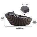 Ver imagem 3 de Chaise e Puff Monique em Trico Náutico Alumínio para Edícula, Piscina Trama Original