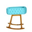 Ver imagem 4 de Mini Berço Moises de Balanço Portátil para Bebê Azul Turquesa