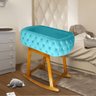 Mini Berço Moises de Balanço Portátil para Bebê Azul Turquesa - 3