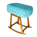 Ver imagem 1 de Mini Berço Moises de Balanço Portátil para Bebê Azul Turquesa