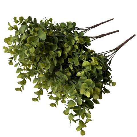 Kit 9 Buquês de Eucalipto Artificial 40cm com 6 Hastes – Decoração Verde Permanente