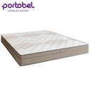 Ver imagem 4 de Cama Box Baú Casal Bipartido Suede + Colchão de Molas Ensacadas Portobel Ipanema 138x188x66cm Bege