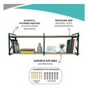 Ver imagem 5 de Prateleira 150x20cm de Parede Mdf Estilo Industrial