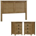 Ver imagem 1 de Cabeceira Queen e 02 Mesas Cabeceira 3 Gv Madeira Maciça Freijo Milani Store