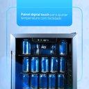 Ver imagem 7 de Cervejeira Expositor Vertical Hq Vidro Duplo 125 Litros Preta e Inox Hq-125cevpv - 220v