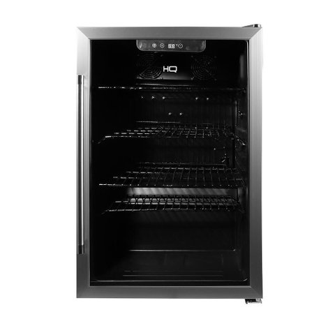 Cervejeira Expositor Vertical Hq Vidro Duplo 125 Litros Preta e Inox Hq-125CEVPV - 220V