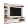 Painel Inácio TV 60 Off White e Freijó Bnn Decor DJ Móveis Home Suspenso - 3