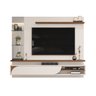 Painel Inácio TV 60 Off White e Freijó Bnn Decor DJ Móveis Home Suspenso - 1