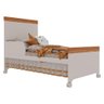 Berço Americano Mini Cama e Guarda Roupa Infantil Antonella 3 Portas Off White Caramelo com Colchã - 3