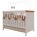 Ver imagem 5 de Berço Americano Mini Cama e Guarda Roupa Infantil Antonella 3 Portas Off White Caramelo com Colchã