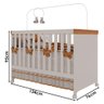 Berço Americano Mini Cama e Guarda Roupa Infantil Antonella 3 Portas Off White Caramelo com Colchã - 8