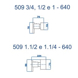 Acabamento de Registro 3/4 Champagne 509 CH640 Fani - 2