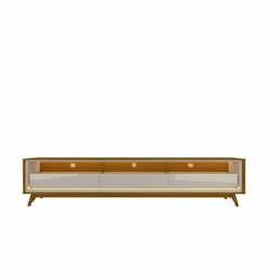 Rack para TV com LED Requinte 212 Naturale Off White - Gelius - 4