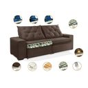 Ver imagem 5 de Sofá Retrátil e Reclinável 2.50m Estilo Estofados - Europa com Softgel D33 "marrom"