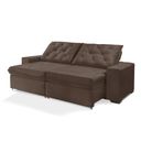 Ver imagem 2 de Sofá Retrátil e Reclinável 2.50m Estilo Estofados - Europa com Softgel D33 "marrom"