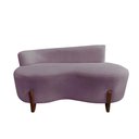 Ver imagem 3 de Namoradeira Sofá Feijão Lounge 120cm Orgânica Veludo Rosê
